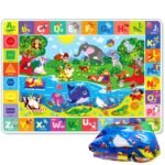 QUOKKA Baby Play Mat for Floor – Super Soft Plush Surface ABC Rug for Toddlers & Infants – Extra Thick (0.3in) Non-Slip Padded Nursery Mat for Crawling & Fun – Foldable Gift Rug - Image 6