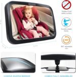 Shynerk Baby Car Mirror, Safety Car Seat Mirror for Rear Facing Infant with Wide Crystal Clear View, Shatterproof, 360° Rotation, Crash Tested and Certified - Image 5