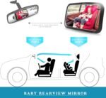 Shynerk Baby Car Mirror, Safety Car Seat Mirror for Rear Facing Infant with Wide Crystal Clear View, Shatterproof, 360° Rotation, Crash Tested and Certified - Image 7