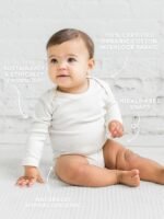 Colored Organics - Organic Cotton Baby Bodysuit - Long Sleeve Infant One Piece - Image 3