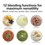Hamilton Beach Power Elite Wave Action Blender For Smoothies, 40 Oz Glass Jar, 12 Functions Including Puree, Crush Ice, 700 Watts - Black (58148A) - Image 7