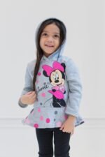 Disney Minnie Mouse Fleece Pullover Crossover Hoodie and Leggings Outfit Set Infant to Big Kid Sizes (12 Months - 14-16) - Image 3