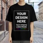 Custom T Shirts for Men Women, Personalized Shirts with Photo Logo Text, Customized T-Shirt Front & Back Print - Image 4