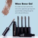 e.l.f. Wow Brow Gel, Volumizing, Buildable, Wax-Gel Hybrid, Creates Full, Voluminous-Looking Brows, Locks Brow Hairs In Place, Neutral Brown - Image 3