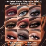 Prism Makeup Matte Eyeshadow Palette Pro 18 Colors Pigmented Shimmer Glitter Eye Shadow Palette, Long Lasting Waterproof Smokey Powder Cosmetics Halloween Makeup Kit (01# Seductress) - Image 6