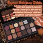 Prism Makeup Matte Eyeshadow Palette Pro 18 Colors Pigmented Shimmer Glitter Eye Shadow Palette, Long Lasting Waterproof Smokey Powder Cosmetics Halloween Makeup Kit (01# Seductress) - Image 7