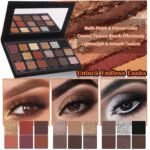 Prism Makeup Matte Eyeshadow Palette Pro 18 Colors Pigmented Shimmer Glitter Eye Shadow Palette, Long Lasting Waterproof Smokey Powder Cosmetics Halloween Makeup Kit (01# Seductress) - Image 9