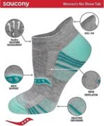 Saucony Women's RunDry Performance Heel Tab Athletic Socks, Available in S-L (8, 16, 24 Pairs) - Image 3