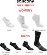 Saucony Women's RunDry Performance Heel Tab Athletic Socks, Available in S-L (8, 16, 24 Pairs) - Image 4