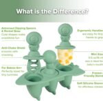 Haakaa Astronaut Ice Pop Mould Set – Mini Silicone Breastmilk Popsicle Molds with Sticks, Anti-Choking Design, Ideal for Baby Teething Relief, Frozen Breastmilk Treat Maker for Infant - Image 5