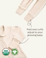 MON CHOU Convertible Footie Pajamas - Premium Pima Cotton Newborn Sleepers - Organic Cotton Baby Pajamas - Newborn Onesie - Image 4