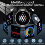 Military Tactical Smart Watch for Men,1.75" Large Crystal Clear HD AMOLED Touchscreen Smartwatches for Android iOS,Fitness Tracker with 110+Sport Modes/Heart Rate/Sleep Monitor (Silver) - Image 8