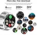 Military Tactical Smart Watch for Men,1.75" Large Crystal Clear HD AMOLED Touchscreen Smartwatches for Android iOS,Fitness Tracker with 110+Sport Modes/Heart Rate/Sleep Monitor (Silver) - Image 9