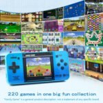Handheld Game for Kids -Preloaded 220 Retro Video Games, Portable Gaming Player with Rechargeable Battery 3.0" LCD Screen, Mini Arcade Electronic Toy Gifts for Boys Girls (Blue) - Image 3