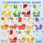 28 Pack Sheet Face Masks Skincare, Hydrating Face Masks Suitable for Sensitive Skin, Bulk Facial Mask Gifts Set for Women Skin Care, Home Skincare Spa for All Skin Types - Image 4