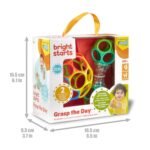Bright Starts Easy-Grasp Oball Bundle Gift Set - Grasp The Day, Ball and Rattle Toys 2-Pack, BPA Free, Unisex, Newborn+ - Image 3