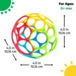 Bright Starts Easy-Grasp Oball Bundle Gift Set - Grasp The Day, Ball and Rattle Toys 2-Pack, BPA Free, Unisex, Newborn+ - Image 11