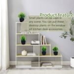 GREENTIME 4 Pack Fake Plants in Black Pot Mini Artificial Eucalyptus Potted Plant Small Faux Grass Greenery Potted for Indoor Home Office Farmhouse Bathroom Table Decoration - Image 5