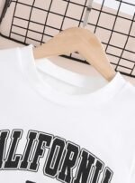 Hilinker Girl's 2 Piece Outfits Graphic Short Sleeve Crop Top and Cami Jumpsuit Set - Image 4