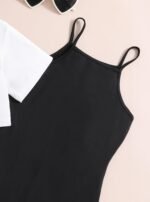 Hilinker Girl's 2 Piece Outfits Graphic Short Sleeve Crop Top and Cami Jumpsuit Set - Image 6