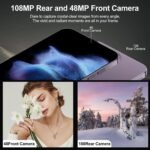 15ProMax 5G Unlocked Smartphone,16GB+512GB Fully Cell Phone for Android 14, 6.8" Unlocked Cell Phone, 6800mAh, 48MP+108MP Dual Camera/Dual SIM/Fingerprint Lock/Face (Purple) - Image 6