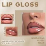 Peel Off Lip Liner Stain Tattoo, Long Lasting Waterproof Lip Stain Peel off, Tattoo Nude Lip Liner and Lip Gloss Combo, Non-Stick Cup Nourishing Lip Gloss Set Lipstick Makeup - Image 3