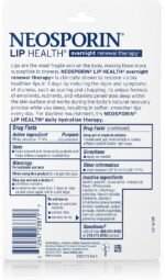 Neosporin Lip Health Overnight Renewal Therapy White Petrolatum Lip Protectant/Moisturizer to Nourish & Repair Dry Lips, Helps Relieve, Prevent & Protect Chapped Lips, 0.27 oz, 2 Pack - Image 10