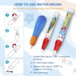 Water Doodle Mat - Kids Painting Writing Color Doodle Drawing Mat Toy Bring Magic Pens Educational Toys for Age 2 3 4 5 6 7 Year Old Girls Boys Age Toddler Gift - Image 5