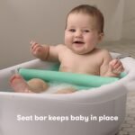 Frida Baby 4-in-1 Grow-with-Me Baby Bathtub, Baby Tub for Newborns to Toddler with Removable Bath Seat & Backrest for Bath Support in Tub - Image 5