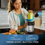 Nahida Blender for Smoothies, 1200W Smoothie Blender for Ice Crushing, Blenders with (2) 6-Fin Blades, Personal Blenders for Kitchen with 23oz, 32oz, 37oz Easy Go Cups for Juices, Silver - Image 4