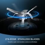 Nahida Blender for Smoothies, 1200W Smoothie Blender for Ice Crushing, Blenders with (2) 6-Fin Blades, Personal Blenders for Kitchen with 23oz, 32oz, 37oz Easy Go Cups for Juices, Silver - Image 6