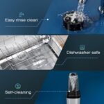 Nahida Blender for Smoothies, 1200W Smoothie Blender for Ice Crushing, Blenders with (2) 6-Fin Blades, Personal Blenders for Kitchen with 23oz, 32oz, 37oz Easy Go Cups for Juices, Silver - Image 7