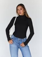 Trendy Queen Women's Turtleneck Long Sleeve Shirts Fall Fashion Basic Thermal Underwear Tops Winter Clothes 2025 - Image 3