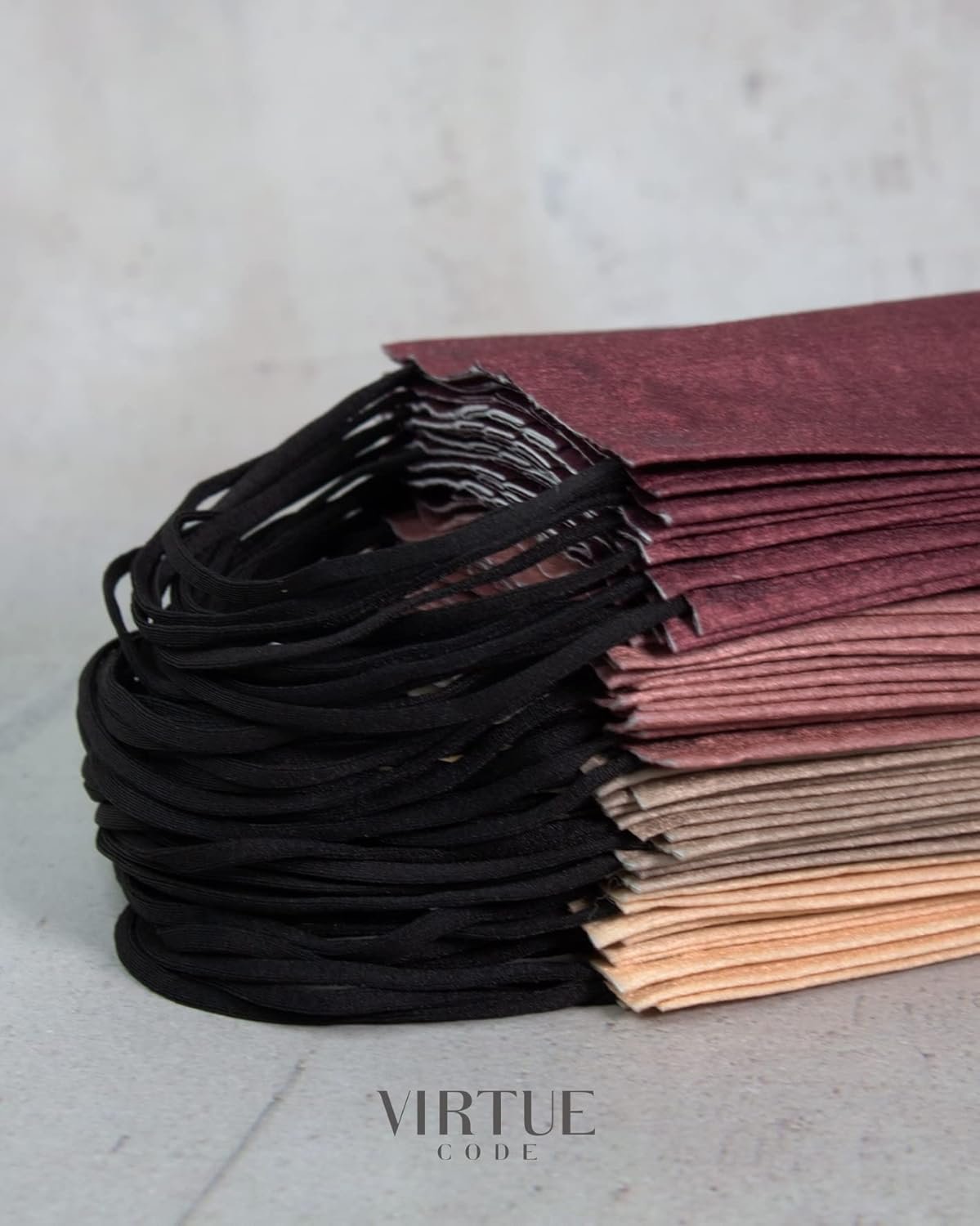 VIRTUE CODE Support Face Masks - Soft 3 Ply Comfort Face Masks, Colorful Disposable Face Mask 50 Pack. Earth Tones Colored Masks. Adults Mens and Womens Disposable Face Masks - Image 7