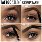 Maybelline TattooStudio Brow Pomade Long Lasting, Buildable, Eyebrow Makeup, Black Brown, 1 Count - Image 11