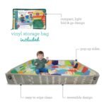 Infantino Foldable Soft Foam Play Mat, Baby Play Mat for Tummy Time & Floor Play, Lightweight, Easy to Store, Wipeable, Multicolor - Image 7