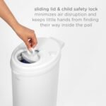 Ubbi Steel Diaper Pail, Odor Locking, No Special Bag Required, Award-Winning, Registry Must-Have, White - Image 8