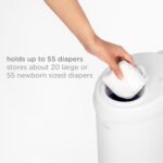 Ubbi Steel Diaper Pail, Odor Locking, No Special Bag Required, Award-Winning, Registry Must-Have, White - Image 9