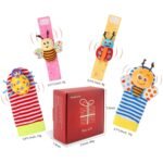 Bloobloomax Baby Rattles Toys for 0-12 Month, Infant Girl Boy Toys for Babies 3-6 Months, Newborn Hand & Foot Toys for 0 to 9 Months, Baby Shower Gifts Set with Wrist Rattle Socks - Image 9