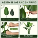 Bird of Paradise Plant Artificial 4ft,Faux Plants Indoor Tall with 8 Trunks - The Perfect Indoor Silk Floor Plant for Home Decor in Living Room, Office, and Bedroom (4FT Bird of Paradise) - Image 3