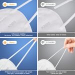 BLScode KN95 Face Mask 60 Pack,Individually Wrapped 5-Layer face Masks,Filter Efficiency≥95% - Image 4
