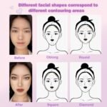 Face Highlighter Contour Shading Palette Sculpting Long-lasting Pressed Powder Smooth Matte Shimmer Finish Makeup for Cool Toned Skin - Image 8