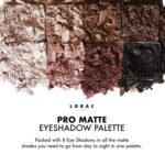 LORAC PRO Matte & Shimmer Eyeshadow Palette, Metallic High Pigmented, Mirror Compact - Image 4