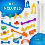 National Geographic Marble Run with Motorized Elevator - 150-Piece Marble Maze Kit with Motorized Spiral Lift, 30 Marbles, Storage Bag & More, Perpetual Motion Machine, Kids Physics Toys - Image 6