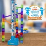 National Geographic Marble Run with Motorized Elevator - 150-Piece Marble Maze Kit with Motorized Spiral Lift, 30 Marbles, Storage Bag & More, Perpetual Motion Machine, Kids Physics Toys - Image 8