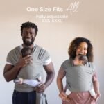 Boba Baby Wrap Carrier – Original Baby Sling Carrier for Newborns (7–35 lbs), Soft, Secure, Hands-Free & Ergonomic, Ideal for Comfortable Bonding, New Parents (Grey) - Image 6