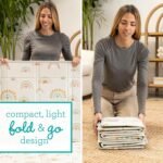 Infantino Foldable Soft Foam Play Mat, Baby Play Mat for Tummy Time & Floor Play, Lightweight, Easy to Store, Wipeable, Rainbows - Image 4