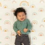 Infantino Foldable Soft Foam Play Mat, Baby Play Mat for Tummy Time & Floor Play, Lightweight, Easy to Store, Wipeable, Rainbows - Image 10