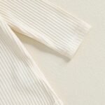 fhutpw Baby Boy Clothes 3 6 12 18 Months Ribbed Knitted Long Sleeve Romper and Pants Sets Newborn Fall Splicing Color Outfits - Image 6