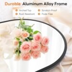 Sweetcrispy Arched Bathroom Mirror 30x20.5 Inch Black Metal Framed Arch Vanity Mirror for Wall, Over Sink, Farmhouse, Restroom, Anti-Rust, Modern Decorative, Hanging or Leaning - Image 6